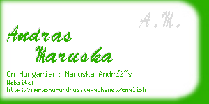 andras maruska business card